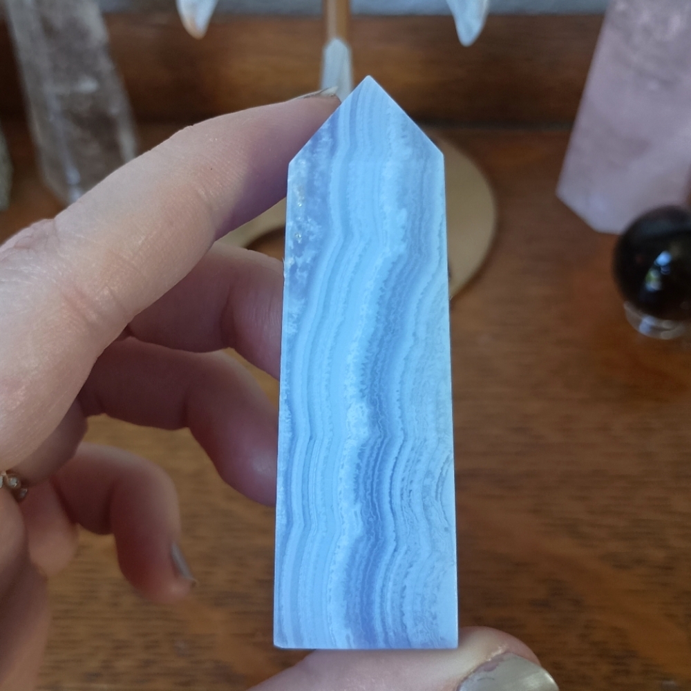 High Quality Blue Lace Agate Tower